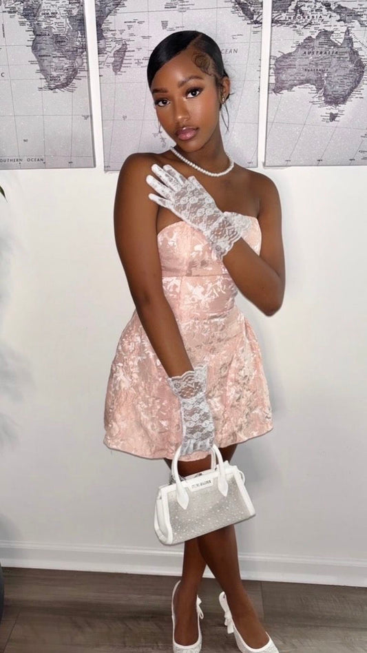 Sexy Pink Short Homecoming Dress Sheath Birthday Dress Satin Dress for Party  ED09668