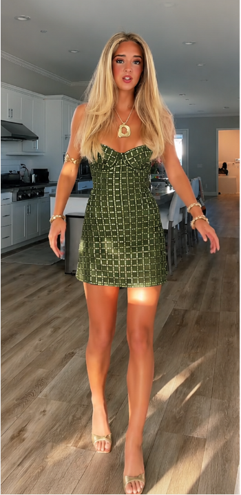 Sexy Olive Green Short Homecoming Dress Sheath Birthday Dress ED09709