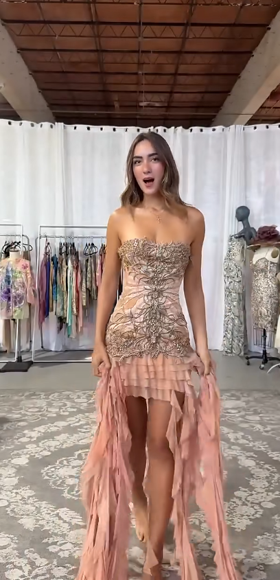 Sexy Pink Short Homecoming Dress Sheath Chiffon Birthday Dress ED09712