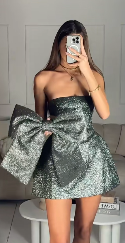 Sexy Grey Short Homecoming Dress A-Line Satin Birthday Dress ED09713
