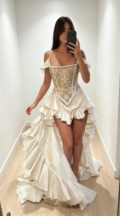 Sexy Ivory Short Homecoming Dress Sheath Satin Birthday Dress ED09716