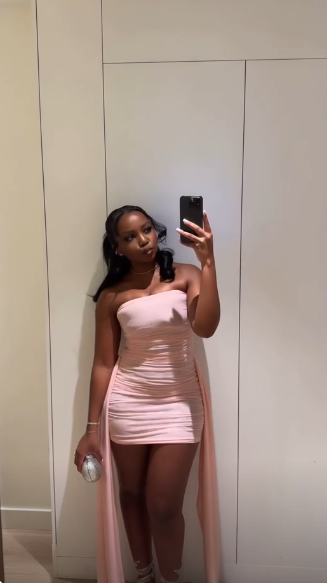 Chic Pink Short Homecoming Dress A-Line Chiffon Birthday Dress ED09731