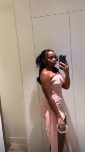 Chic Pink Short Homecoming Dress A-Line Chiffon Birthday Dress ED09731