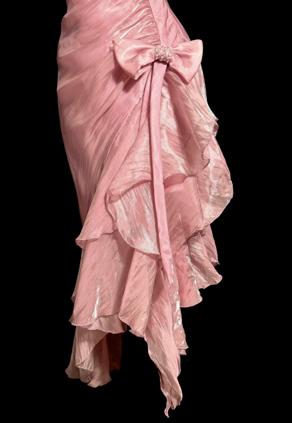 Fashion Pink Short Prom Dress Straps Sheath Hoco Dress Chiffon Birthday Dress ED09741