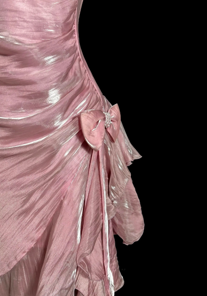 Fashion Pink Short Prom Dress Straps Sheath Hoco Dress Chiffon Birthday Dress ED09741