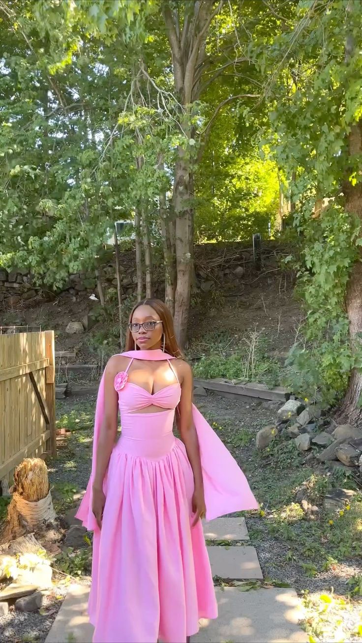 Chic Pink Prom Dress Sheath Satin Evening Gown ED09746
