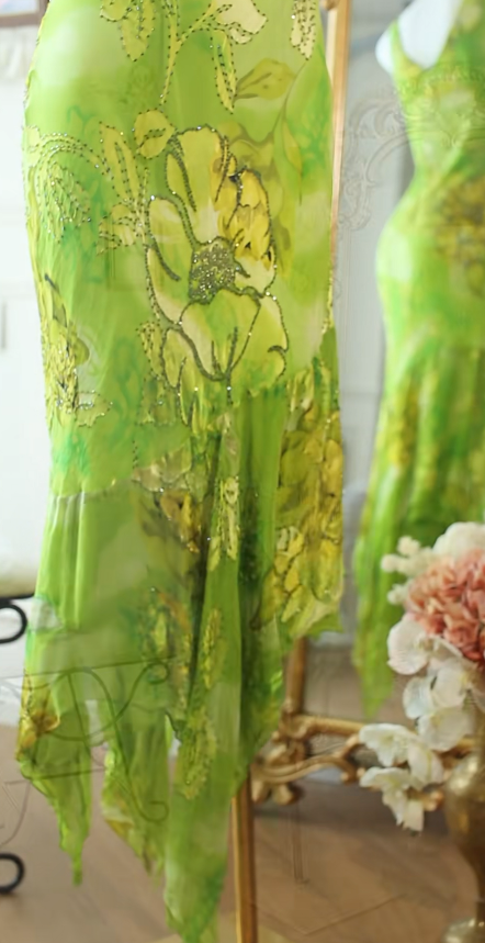 Glam Green Short Homecoming Dress Chiffon Sheath Birthday Dress ED09792