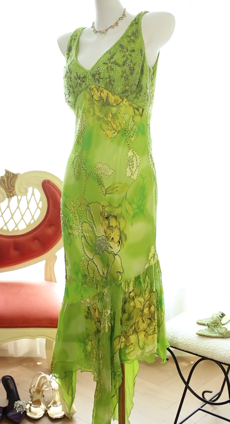 Glam Green Short Homecoming Dress Chiffon Sheath Birthday Dress ED09792