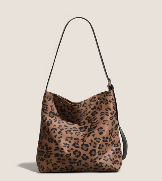 Vintage Leopardenmuster Umhängetasche Handtasche ED0981