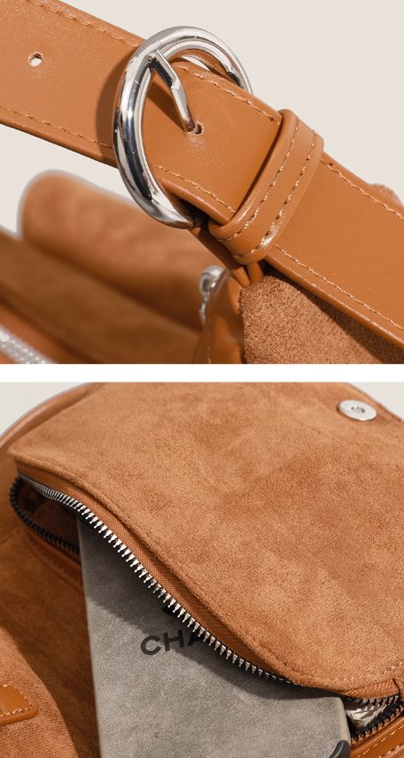 Wildlederhandtasche mit großem Fassungsvermögen, Umhängetasche ED0982