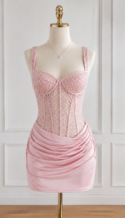 Jolie robe de bal bleu marine fourreau en satin courte pour le retour au bercail ED09842