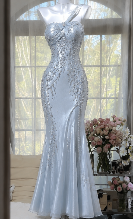 Robe de bal de rentrée bordeaux chic Fourreau Mousseline Perles Robe d'anniversaire ED09882