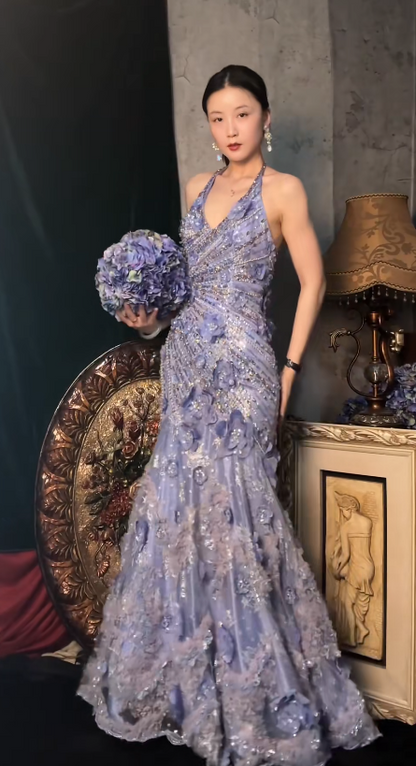Chic Dusty Lavender Homecoming Dress Sheath Tulle Beaded Birthday Dress ED09899