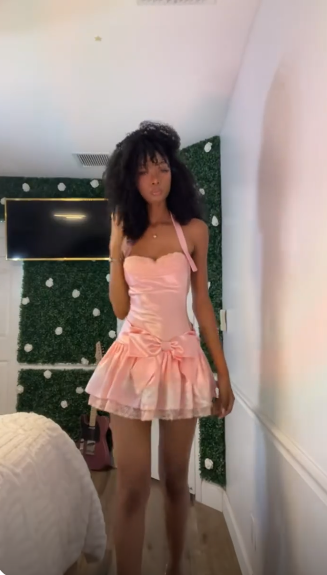 Cute Pink Short Homecoming Dress A-Line Satin Birthday Dress ED09916