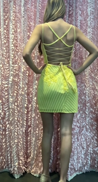 Pretty Yellow Homecoming Dress Sheath Tulle Beaded Birthday Party Dress ED10057