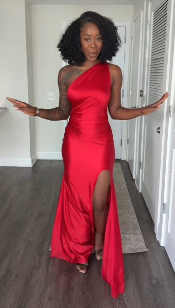 Glamours Red Evening Dress Satin Sheath Prom Dress ED10086