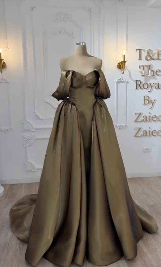 Glamours Green Evening Dress Sheath Satin Prom Dress ED10096