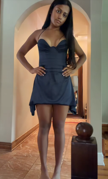 Cute Black Birthday Dress Sheath Satin Homecoming Dress ED10113