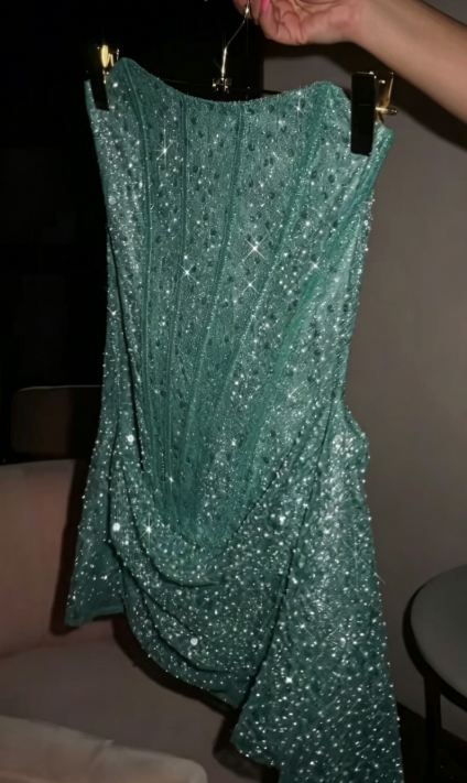 Cute Blue Birthday Dress Sheath Sequins Chiffon Homecoming Dress ED10127