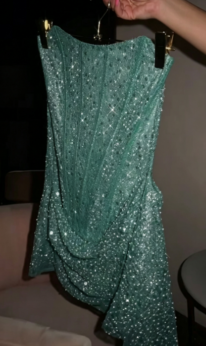 Cute Blue Birthday Dress Sheath Sequins Chiffon Homecoming Dress ED10127