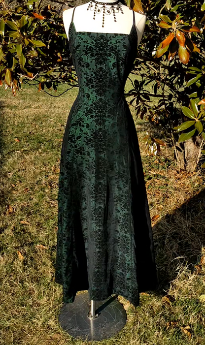 Elegant Dark Green Sheath Tulle Beaded Evening Dress ED10156