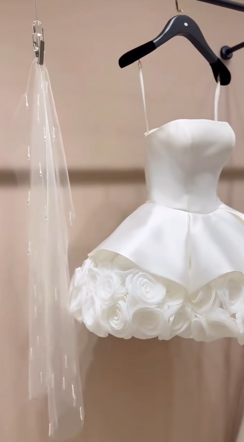 Simple White A-line Bridal Gown Short Wedding Dress ED10174