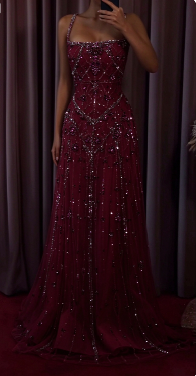 Robe de soirée chic blanche en mousseline perlée coupe trapèze ED10198