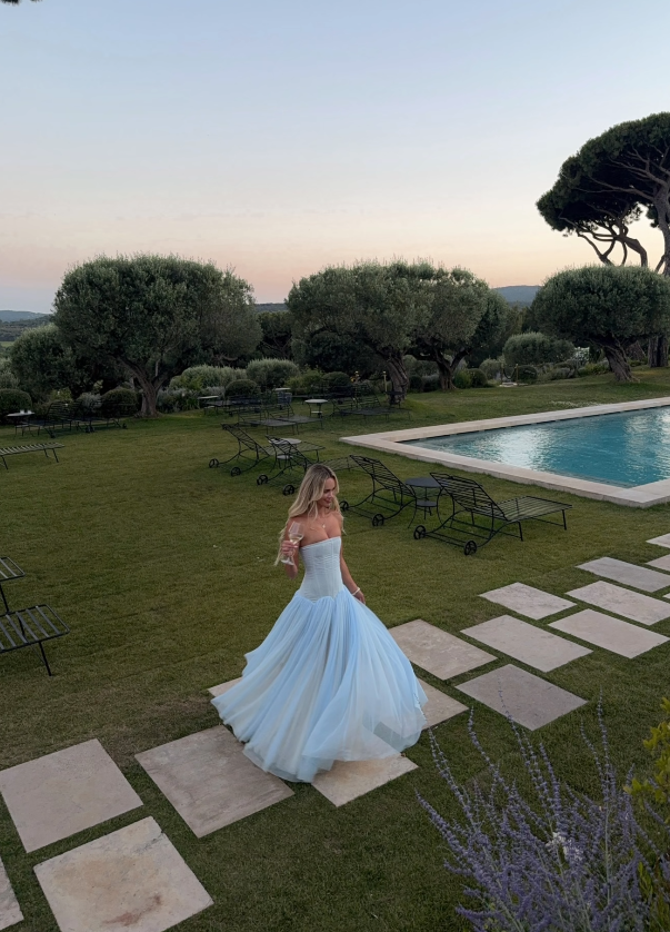 Chic Tiffany Blue Prom Dress Tulle A-Line Formal Dress ED10214