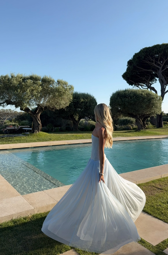 Chic Tiffany Blue Prom Dress Tulle A-Line Formal Dress ED10214