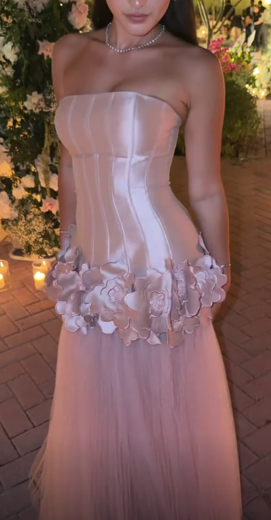 Pink A-Line Long Prom Dress Satin Evening Dress ED10221