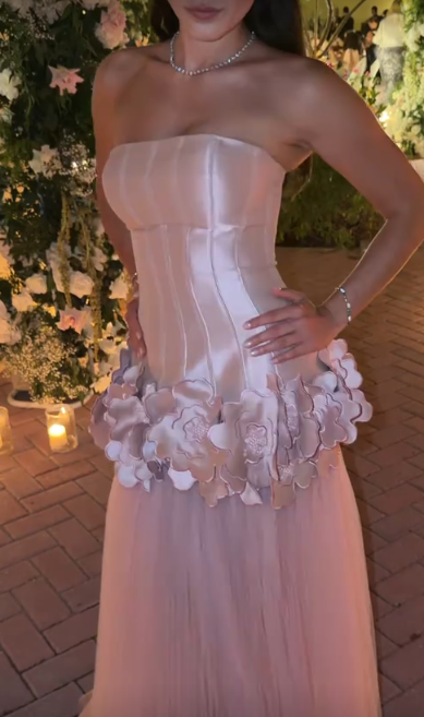 Pink A-Line Long Prom Dress Satin Evening Dress ED10221