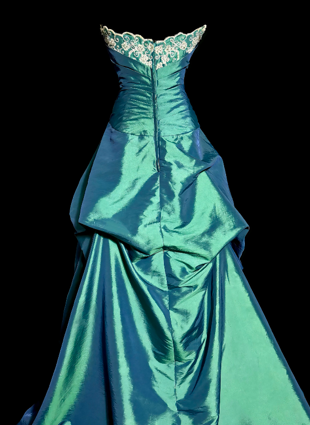 Turquoise A-Line Long Prom Dress Satin Evening Dress ED10237