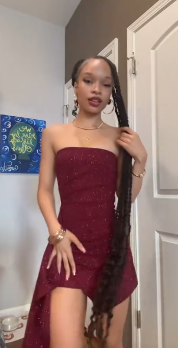 Burgundy Sheath Chiffon Birthday Dress ED10245