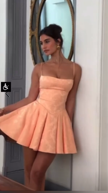 Cute Coral A-Line Satin Short Homecoming Dress ED10260
