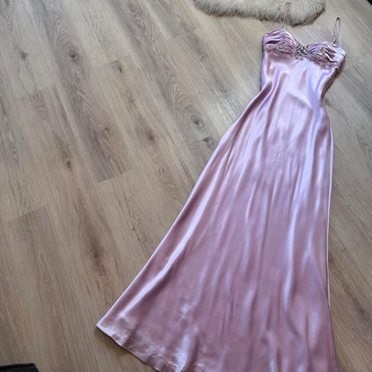 Elegantes lavendelfarbenes Etui-Satin-Abendkleid ED10290