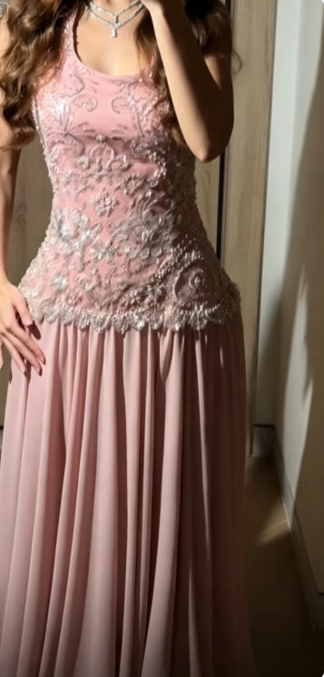 Elegantes, figurbetontes langes Abschlussballkleid aus goldfarbenem Chiffon ED10292