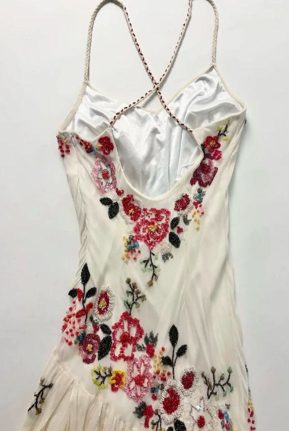 Charming White Prom Dress Sheath Chiffon Beaded Long Evening Dress ED10296