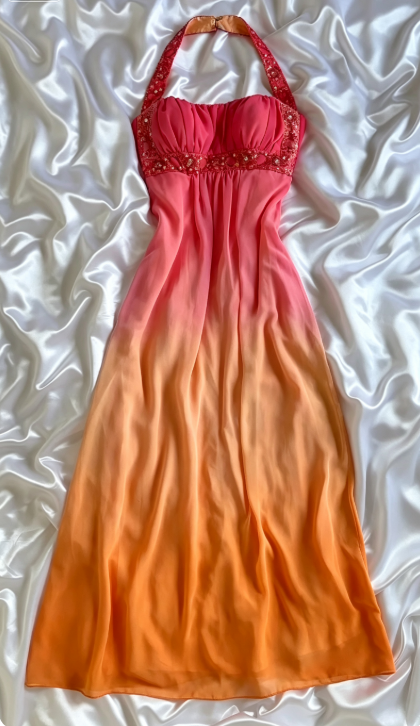 Charming Pink Prom Dress Sheath Chiffon Long Evening Dress ED10297