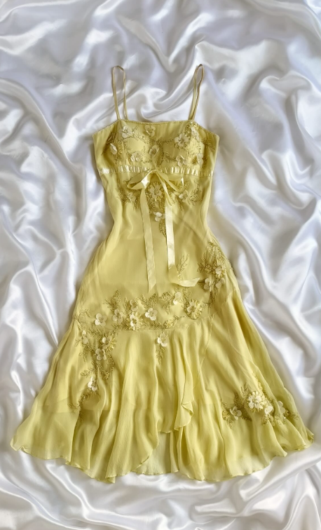 Cute Yellow Short Homecoming Dress Sheath Chiffon Beaded Birthday Dress ED10321