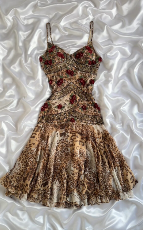 Vintage Leopard Print Short Homecoming Dress Sheath Chiffon Beaded Birthday Dress ED10323