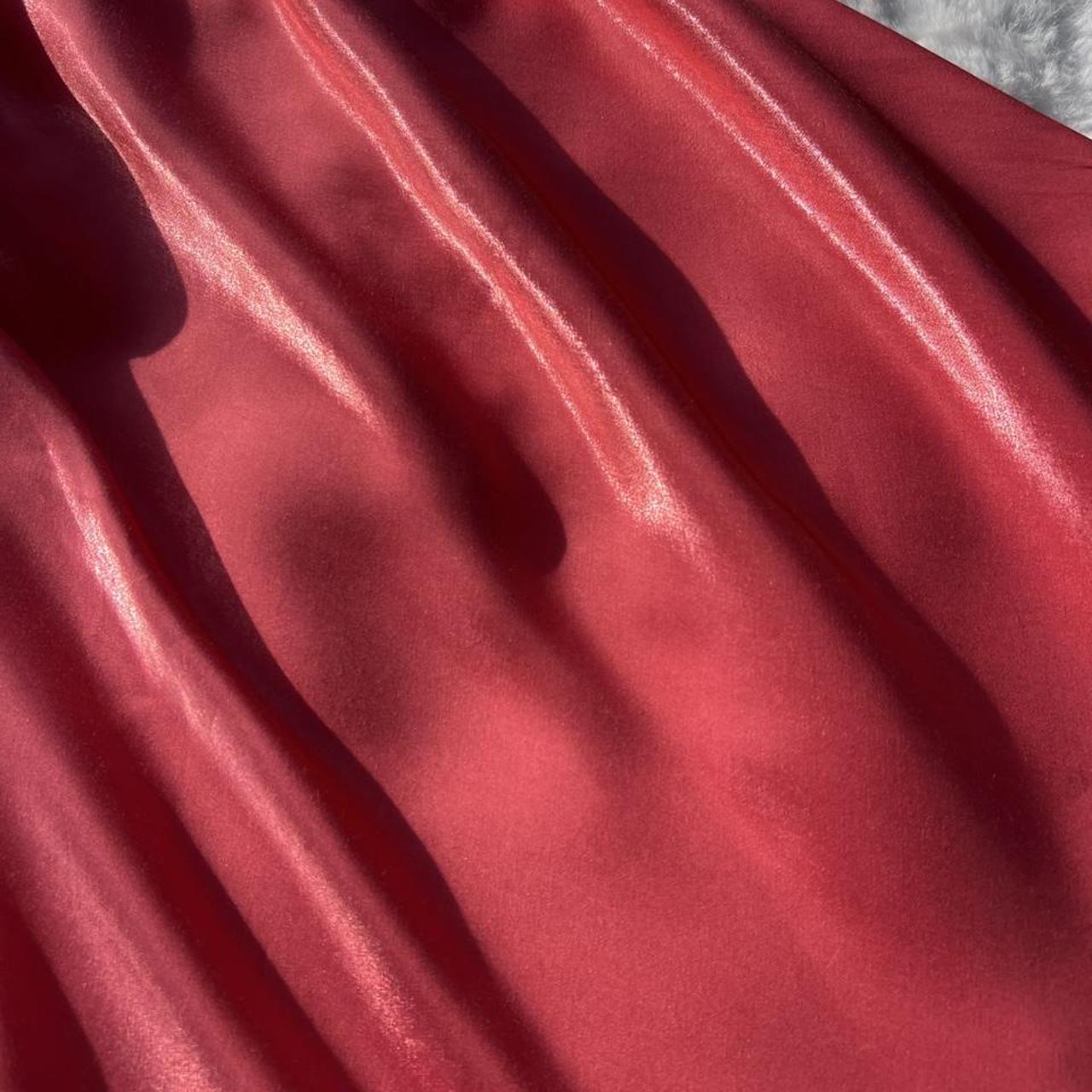 Chic Red Long Prom Dress Sheath Satin Evening Dress ED10349