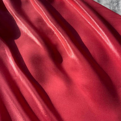 Chic Red Long Prom Dress Sheath Satin Evening Dress ED10349