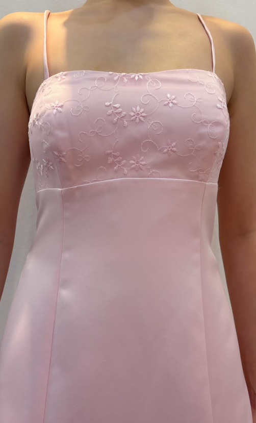 Chic Pink Long Prom Dress A-Line Satin Evening Dress ED10356