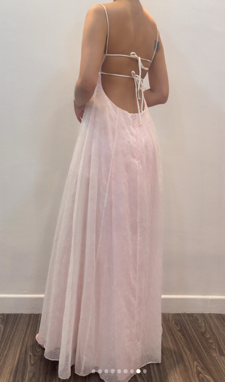 Chic Pink Long Prom Dress A-Line Satin Evening Dress ED10357