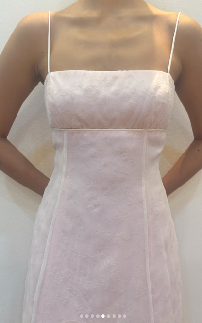 Chic Pink Long Prom Dress A-Line Satin Evening Dress ED10357