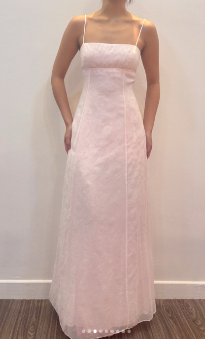 Chic Pink Long Prom Dress A-Line Satin Evening Dress ED10357