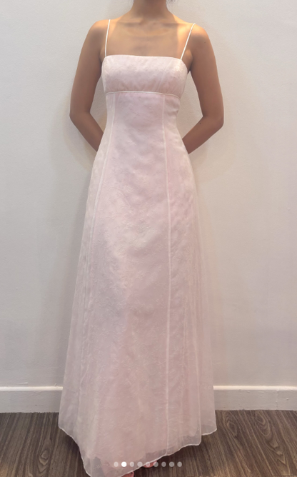 Chic Pink Long Prom Dress A-Line Satin Evening Dress ED10357