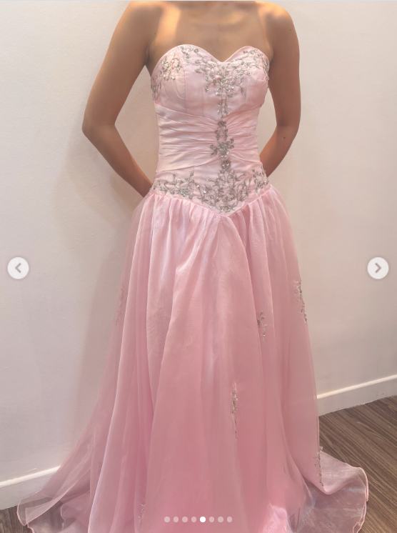 Chic Pink Long Prom Dress A-Line Satin Evening Dress ED10358