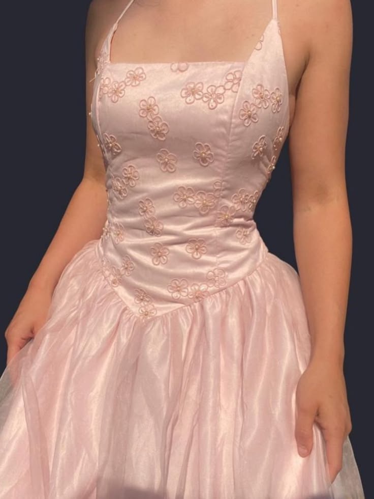 Chic Pink Long Prom Dress A-Line Tulle Evening Dress ED10361