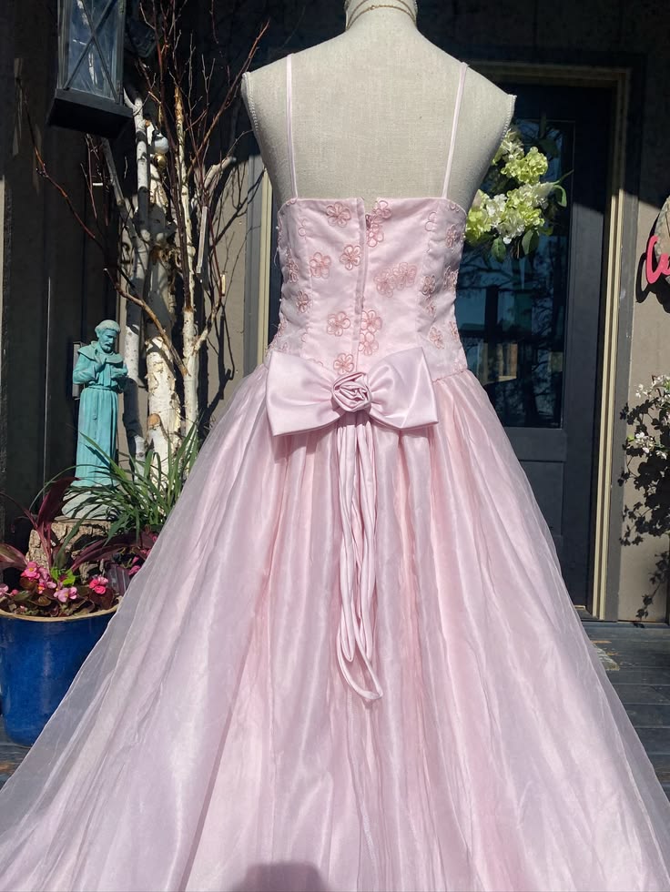 Chic Pink Long Prom Dress A-Line Tulle Evening Dress ED10361